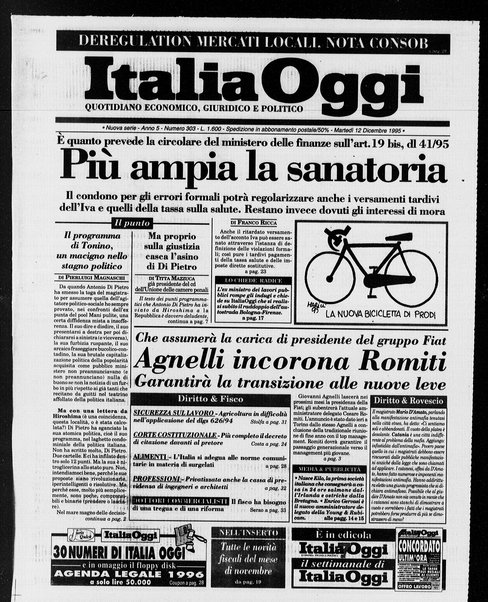 Italia oggi : quotidiano di economia finanza e politica